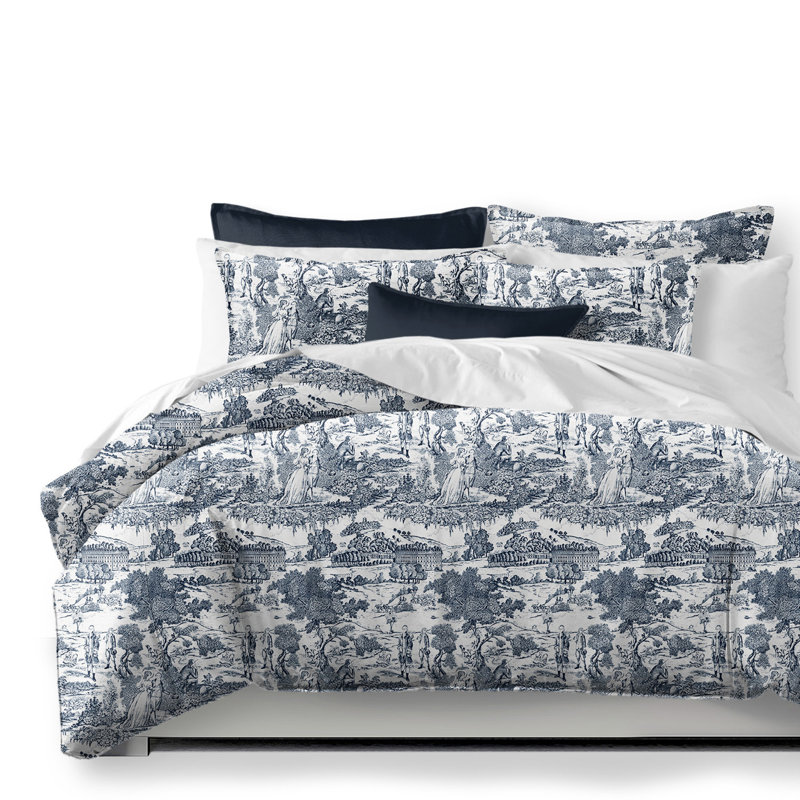 The Tailor's Bed French Toile Blue Coverlet / Bedspread Set Wayfair